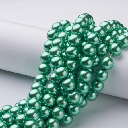 <p>
Стеклянные бусины с покрытием под жемчуг зеленого цвета с небольшим мятным отливом. Бусины могут немного отличаться по форме и размеру, быть слегка приплюснутыми у отверстия. Оттенок может немного отличаться от представленного на фото. Цена за низку 80 см, около 70 шт.
</p>