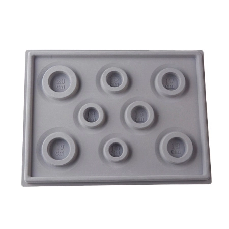 Доска для сборки браслетов, 34.7х26 см, флоковое покрытие, серая, 1 шт.