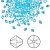 Бусина Swarovski, 3мм, Биконус (#5328), аквамарин (цвет 202), 10 шт.