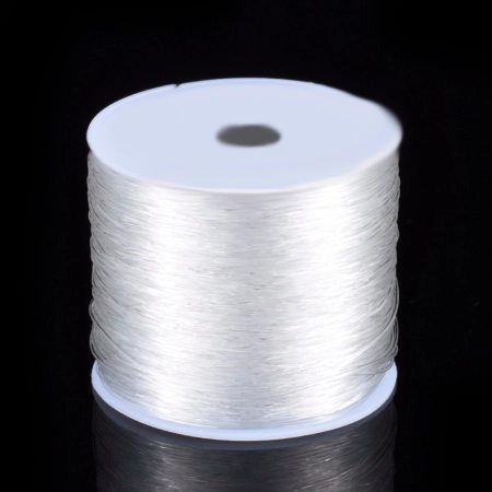 Нить - резинка для браслетов, 0.6мм, прозрачная, катушка, 100 метров