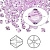 Бусина Swarovski, 4мм, Биконус (#5328), сиреневый (цвет 371), 10 шт.