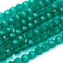 Бусины стеклянные, 6мм, граненые, изумрудные, 90 шт., низка <p>Бюджетные бусины из стекла с довольно крупными гранями. Цвет морской волны. Оттенок может отличаться от фотографии и в разных поставках. Бусины могут немного отличаться по форме и размеру. Цена за 1 низку, около 90 бусин (низки формируются без проверки каждой бусины на дефекты).</p>