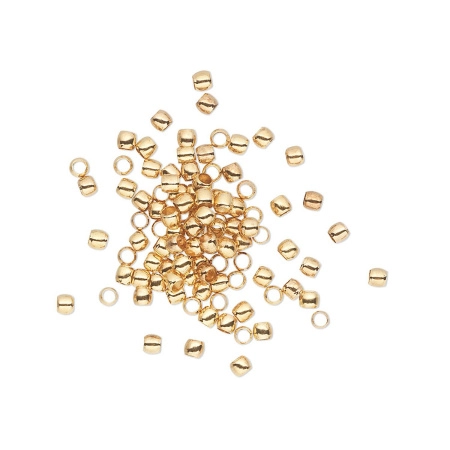 Кримпы, 2х1.5мм, базовый материал - латунь, позолоченные, 50 шт.