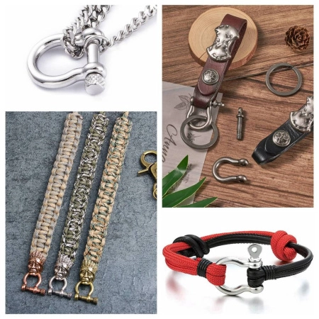 <p>Качественный D-образный закручивающийся замочек необычного дизайна из нержавеющей стали (марка 304: используется в пищевой промышленности, не окисляется, не темнеет, не облезает). Подходит для создания браслетов, брелоков, колье (пример использования - на дополнительных фотографиях). Размер D-образной части 25*20 мм, ширина между "ушками"  - около 8мм. Оттенок может отличаться от фотографии и в разных поставках. Цена за 1 шт.</p>