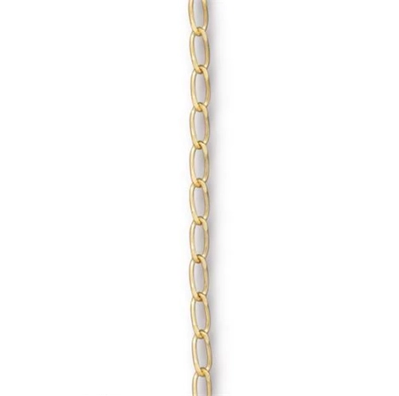 Цепочка отрезная (без замка), 6х2мм, TierraCast, витая с овальными звеньями и алмазной гранью, базовый материал - латунь, позолоченная, 50 см
