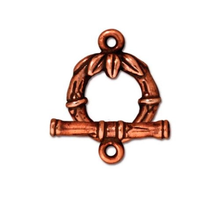 Застежка, 18х14мм, TierraCast, тогл, Бамбук, базовый материал - оловянный сплав, медный, 1 шт.