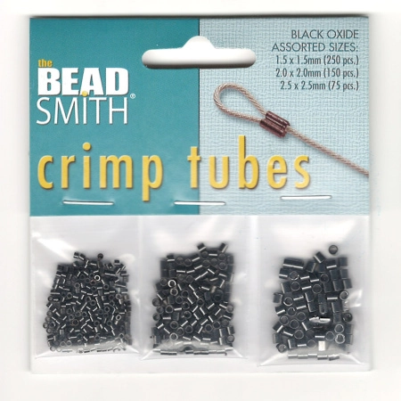 Кримпы, 1.5-2.5мм, микс размеров, Bead Smith, трубочки, базовый материал - латунь, вороненая сталь, 475 шт. Кримпы, 1.5-2.5мм, микс размеров, Bead Smith, трубочки, базовый материал - латунь, вороненая сталь, 475 шт.