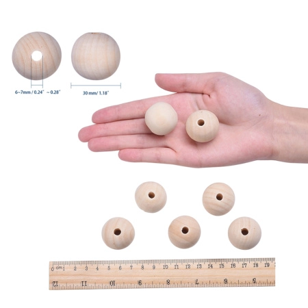 <p>
Деревянные бусины без покрытия. Размер примерно 30*29 мм, могут немного отличаться по форме и размеру. На бусинах возможны небольшие неровности. Размер отверстия около 5-7 мм. Отлично подходят для создания слингобус, детских игрушек, эко-украшений и т.д. Цена за 5 бусин.
</p>