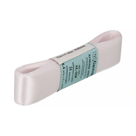 Лента атласная, Gaммa, 25мм, светло-сиреневая №044, моток, 5 метров