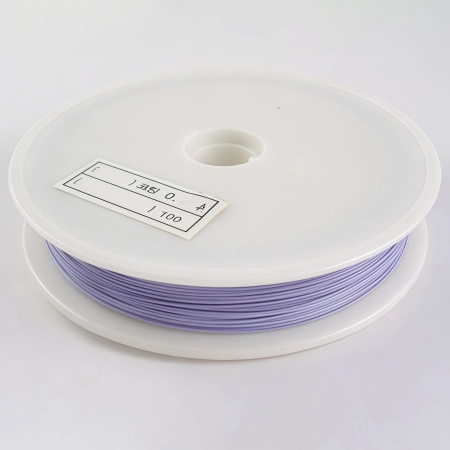 Тросик ювелирный, 0.38мм, цвет сиреневый, катушка, 50 метров