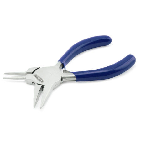Инструмент круглогубцы и тонкогубцы, 125мм, Beadalon, комбинированные, 2 в 1, с синими ручками, 1 шт.