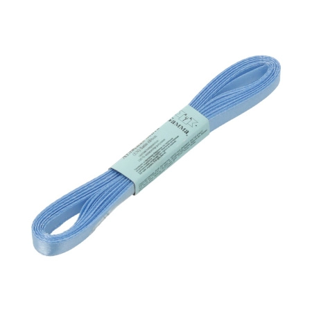 Лента атласная, Gaммa, 6мм, голубая №049, моток, 5 метров