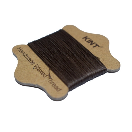 Нить нейлоновая вощёная, 0.65мм, коричневая, моток, 20 метров