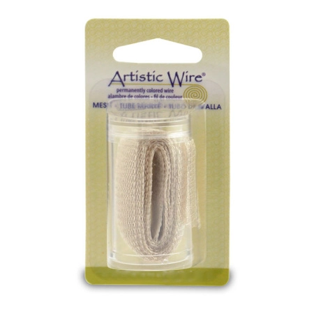 Металлическая ювелирная сетка, 10мм, Artistic Wire, цвет серебристый, 80 см, в пластиковой баночке