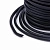 Шнур резиновый полый, около 3мм, черный, матовый, 5 метров