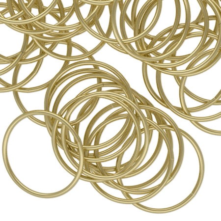 Соединительное колечко, 18мм (толщина 0.8мм, внутренний размер 16.4мм), базовый материал - латунь, тёмно-золотистого цвета, 20 шт.