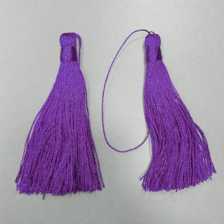 Кисточка декоративная, 60х6мм, нейлоновая, пурпурно-фиолетовая, 1 шт.