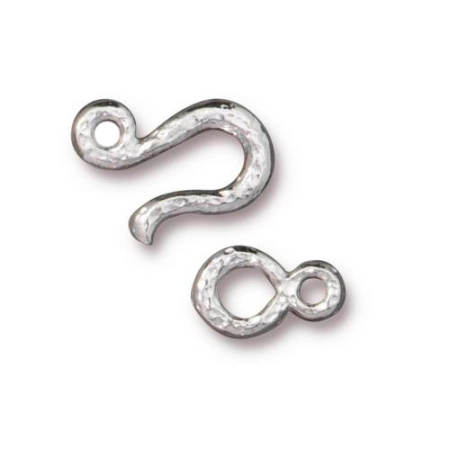 Застежка, 14х10мм, TierraCast, крючок с ответной частью, узорный, базовый материал - оловянный сплав, покрытие - белая бронза (цвет под родий), 1 шт. Застежка, 14х10мм, TierraCast, крючок с ответной частью, узорный, базовый материал - оловянный сплав, покрытие - белая бронза (цвет под родий), 1 шт.