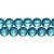 Бусины стеклянные, 12мм, бирюзово-голубые, 28 шт., низка
