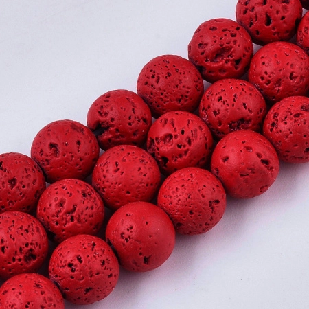 <p>
Бусины из натуральной вулканической лавы (вулканического туфа), окрашенной сверху в красный цвет. Оттенок может отличаться от фотографии и в разных поставках. Бусины матовые. Могут немного отличаться по форме и размеру. Цена за низку, около 60 бусин (низки формируются без проверки каждой бусины на дефекты).
</p>
<p>УЦЕНКА: бусины прокрашены неравномерно: серый цвет вокруг отверстий и точечно по поверхности бусины.</p>