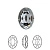 Ювелирный кристалл Swarovski, Овал (#4120), 14х10мм, Серебряная ночь, с фольгой, 1 шт. Ювелирный кристалл Swarovski, Овал (#4120), 14х10мм, Серебряная ночь, с фольгой, 1 шт.