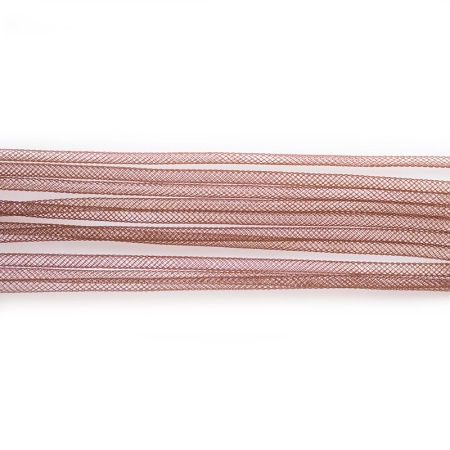 Бижутерная сетка-рукав, 4мм, коричневая, 15 метров