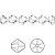 Бусина Swarovski, 8мм, Биконус (#5328), кристально-прозрачный (цвет 001), 1 шт.