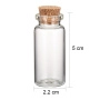 <p>Стеклянная бутылочка с пробкой для декорирования или хранения. Размер бутылки 5*2.2 см, внутренний диаметр горлышка - 1.2 см. Объем около 12 мл. Размер может немного отличаться от заявленного. На поверхности возможны мелкие царапинки и пятнышки. Цена за 5 шт.</p>
