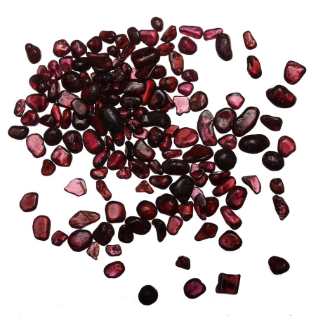 Каменная крошка без отверстий, гранат, 2-8мм, 20 грамм