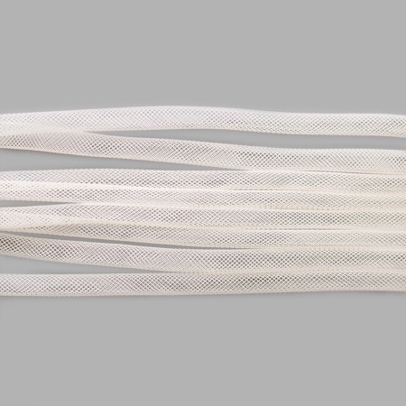 Бижутерная сетка-рукав, 8мм, молочная, 10 метров
