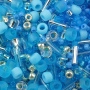 <p>Японский бисер TOHO Mix - микс бисера и стекляруса разных форм, цветов и размеров. Цвет серебристо-голубой (Aozora- Blue/Silver Mix). Оттенок и состав набора может отличаться от фотографии. Цена за 10 грамм.</p>