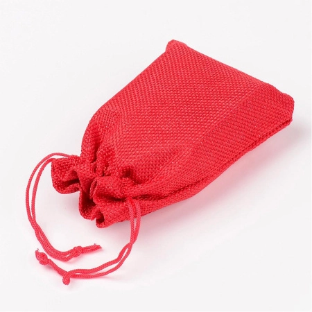 Мешочек из джутовой мешковины с добавлением синтетических волокон, 14х10см, красного цвета, 5 шт. Мешочек из джутовой мешковины с добавлением синтетических волокон, 14х10см, красного цвета, 5 шт.