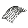 <p>Металлический гребень для волос чёрного цвета. Гребень слегка изогнут, имеет 20 проволочных зубчиков. Отличная основа для декоративного гребня в прическу невесты. Оттенок может отличаться от фотографии и в разных поставках. Размер может немного отличаться от заявленного. Цена за 2 шт.</p>