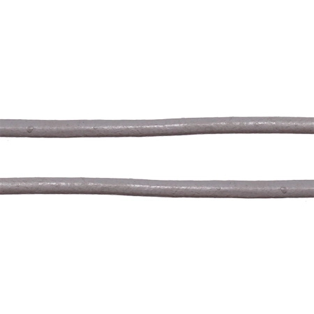 <p>Шнур остался отрезками по 2м и 1м. Шнур из натуральной прессованной кожи, окрашенный в серый цвет. Шнур довольно жесткий. Толщина около 4 мм (может варьироваться в пределах +-0.5 мм). По возможности, продается цельным куском, однако, может поставляться несколькими отрезами. Цена за 2 метра.</p>
