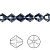 Бусина Swarovski, 8мм, биконус, кристально-прозрачный/серо-синий (цвет 725), 1 шт.