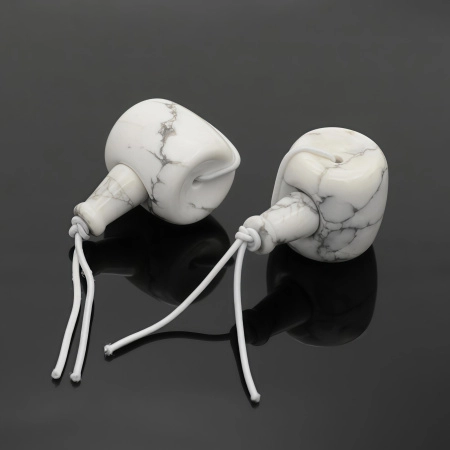 Бусины каменные, кахолонг, бусина гуру 11.5х11.5мм со ступкой 11х7мм, набор