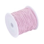 <p>Качественная эластичная резинка в текстильной (синтетической) оплетке. Также называется шляпная резинка, шнур-резинка, эластичный шнур. Толщина около 1-1.3 мм. Цвет нежно-розовый, оттенок может отличаться от фотографии и в разных поставках. Шнур в намотке может состоять из нескольких кусков. Отлично подходит для создания браслетов, детских бус и резинок для волос. Цена за катушку, около 20 метров.</p>