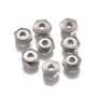 <p>Гладкая шестиугольная рондель из нержавеющей стали (марка 304: используется в пищевой промышленности, не окисляется, не темнеет, не облезает, гипоаллергенная). Бусина многоугольная, напоминает гайку. Диаметр отверстия - около 1.9 мм. Оттенок может отличаться от фотографии и в разных поставках. Цена за 20 шт.</p>