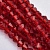Бусины стеклянные, 4-5мм, граненые, биконусы, красные, 90 шт., низка Бусины стеклянные, 4-5мм, граненые, биконусы, красные, 90 шт., низка