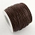 Шнур хлопковый вощеный, около 1мм, темно-коричневый, 80-90 метров, катушка