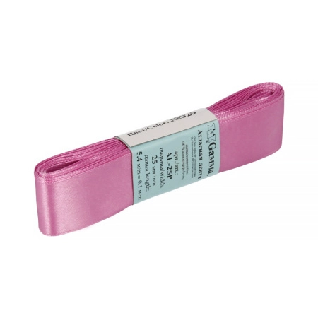 Лента атласная, Gaммa, 25мм, темно-малиновая №029, моток, 5 метров