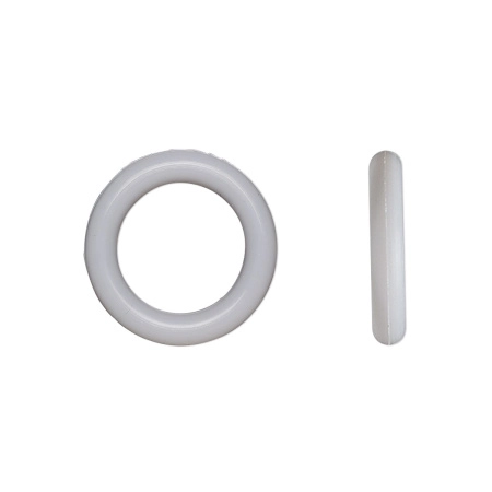 Колечко силиконовое, 15х2.5мм, серое, базовый материал - силикон, без покрытия, 1 шт.