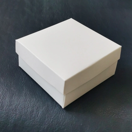 Подарочная коробочка, 7.5х7.5х3.3см, картонная, заготовка, белая, 5 шт.