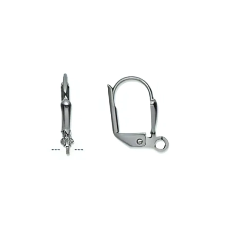 Швензы закрытые, 14мм, с французским замком, с капелькой, базовый материал - латунь, вороненая сталь, пара