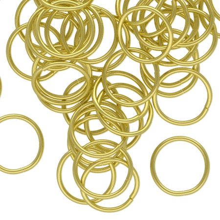 Соединительное колечко, 12мм (толщина 1мм, внутренний размер 10мм), базовый материал - латунь, золотистого цвета, 20 шт.