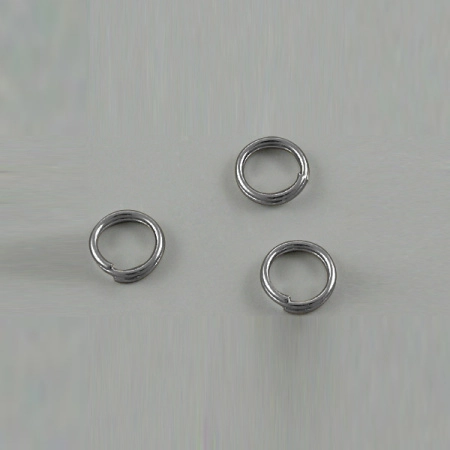 Соединительное колечко, 5мм (толщина 0.6мм, внутренний размер 3.8мм), двойное, базовый материал - латунь, вороненая сталь, 5 грамм