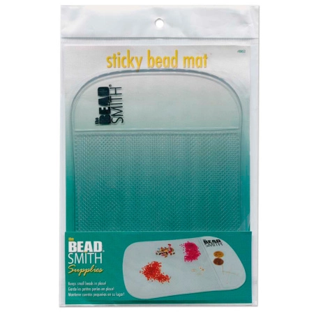 Липкий коврик для бисероплетения и сборки украшений, 190х140х2.5мм, Bead Smith, прозрачный силикон, 1 шт.