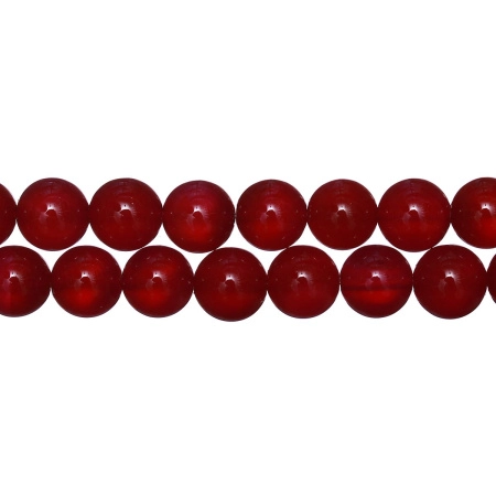 Бусины каменные, агат, свекольного цвета, 10мм, 37 шт., низка