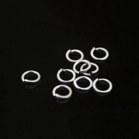 Соединительное колечко, 4.5мм (толщина 0.75мм, внутренний размер 3мм), Корея, базовый материал - сталь, матовый родий, 1 грамм