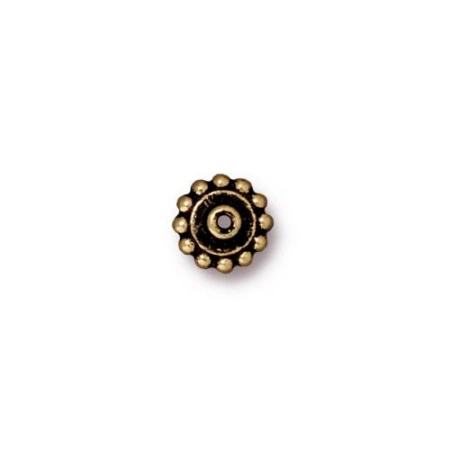 BeadAligner (шапочка со штифтом), 8х3мм, TierraCast, шестеренка, базовый материал - оловянный сплав, бронзовая с чернением, 5 шт. BeadAligner (шапочка со штифтом), 8х3мм, TierraCast, шестеренка, базовый материал - оловянный сплав, бронзовая с чернением, 5 шт.